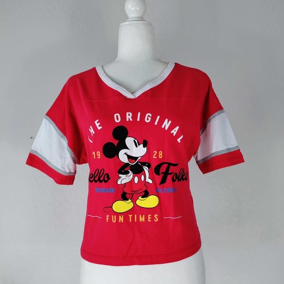 Disney Tops - Disney Mickey Mouse T-shirt Ringer Tee